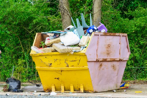 Professional team conducting garage clearance in Enfield