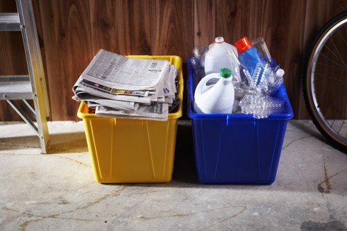 Eco-friendly waste sorting and recycling process in a local Enfield business.
